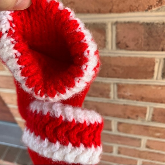 Vintage mittens. Santa mittens. Red mittens - Picture 4 of 4
